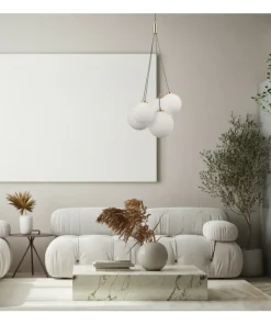 Store Sklep Kaja Ozdobna, złota lampa wisząca z kulami PND-54456-5-HB z serii PERLOS