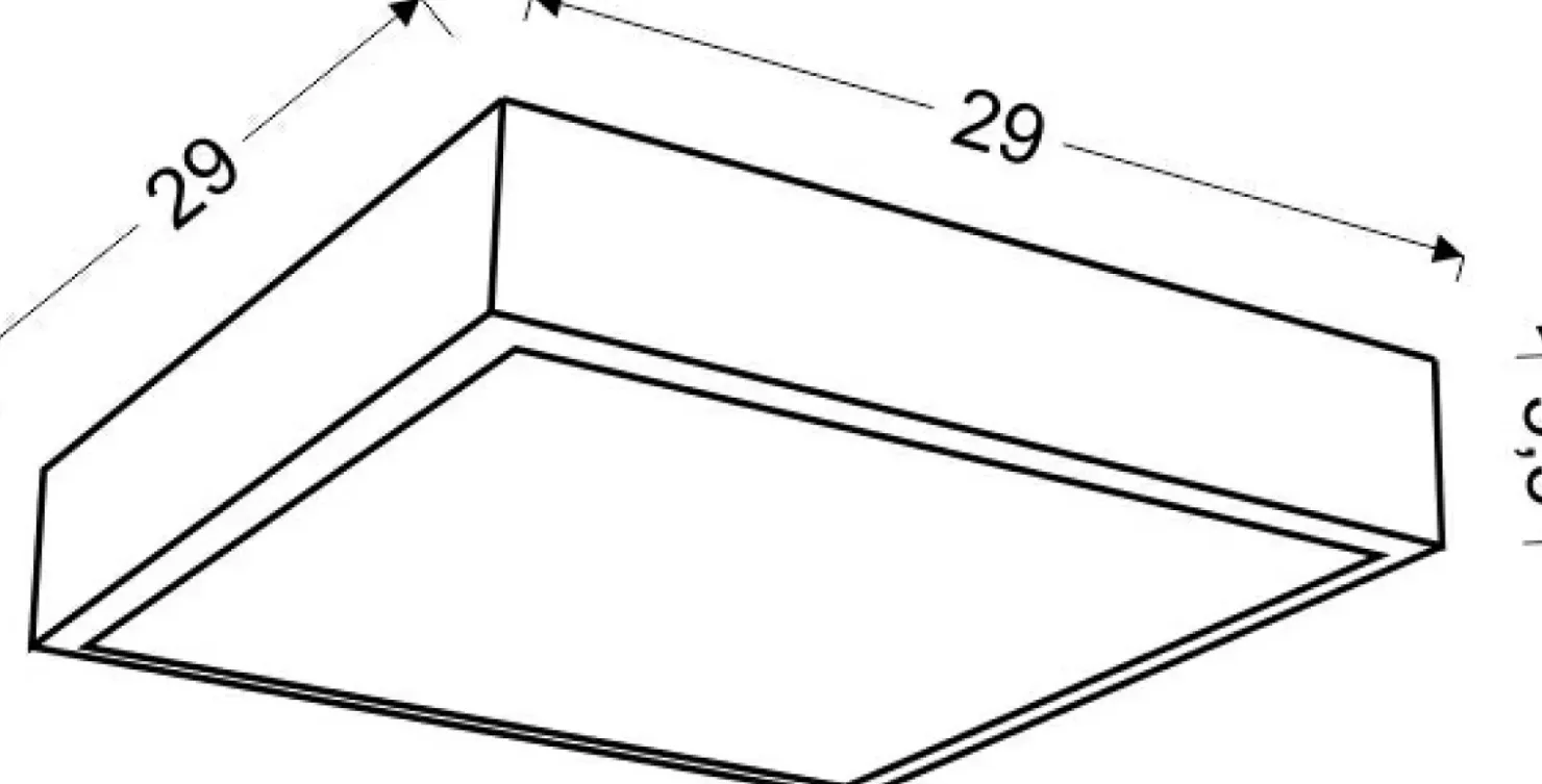 Ozdobny, kwadratowy plafon ze światłem LED 10-60686 LUX | Kaja*Sklep Kaja Outlet