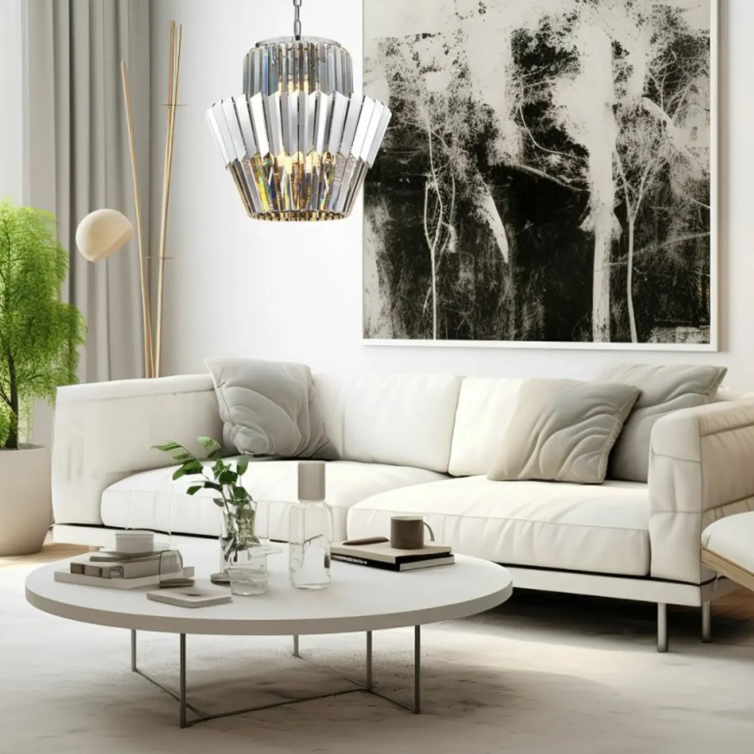 Best Sale Sklep Kaja Pałacowa, kryształowa lampa wisząca do salonu ML0414 DONNA | Kaja