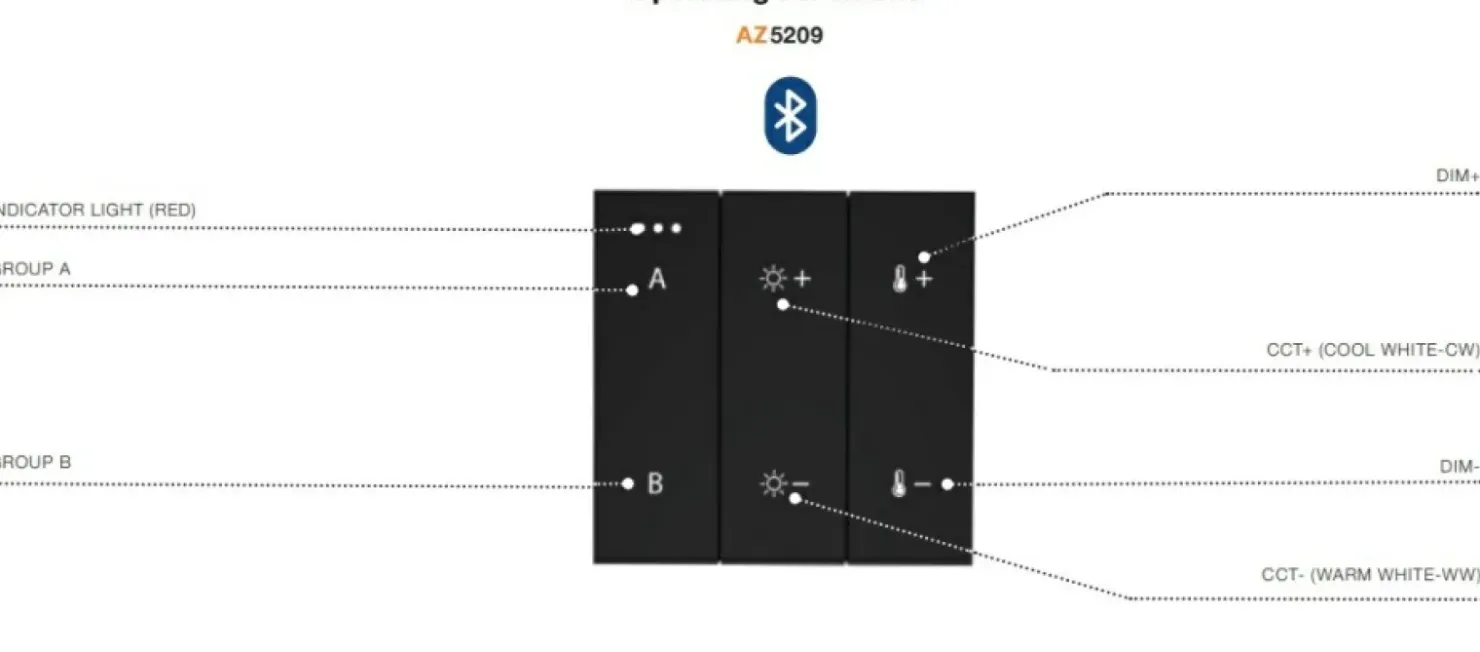 Panel ścienny BLUETOOTH do szynoprzewodów AZ5210 TRACK MAGNETIC | Kaja*Sklep Kaja Hot