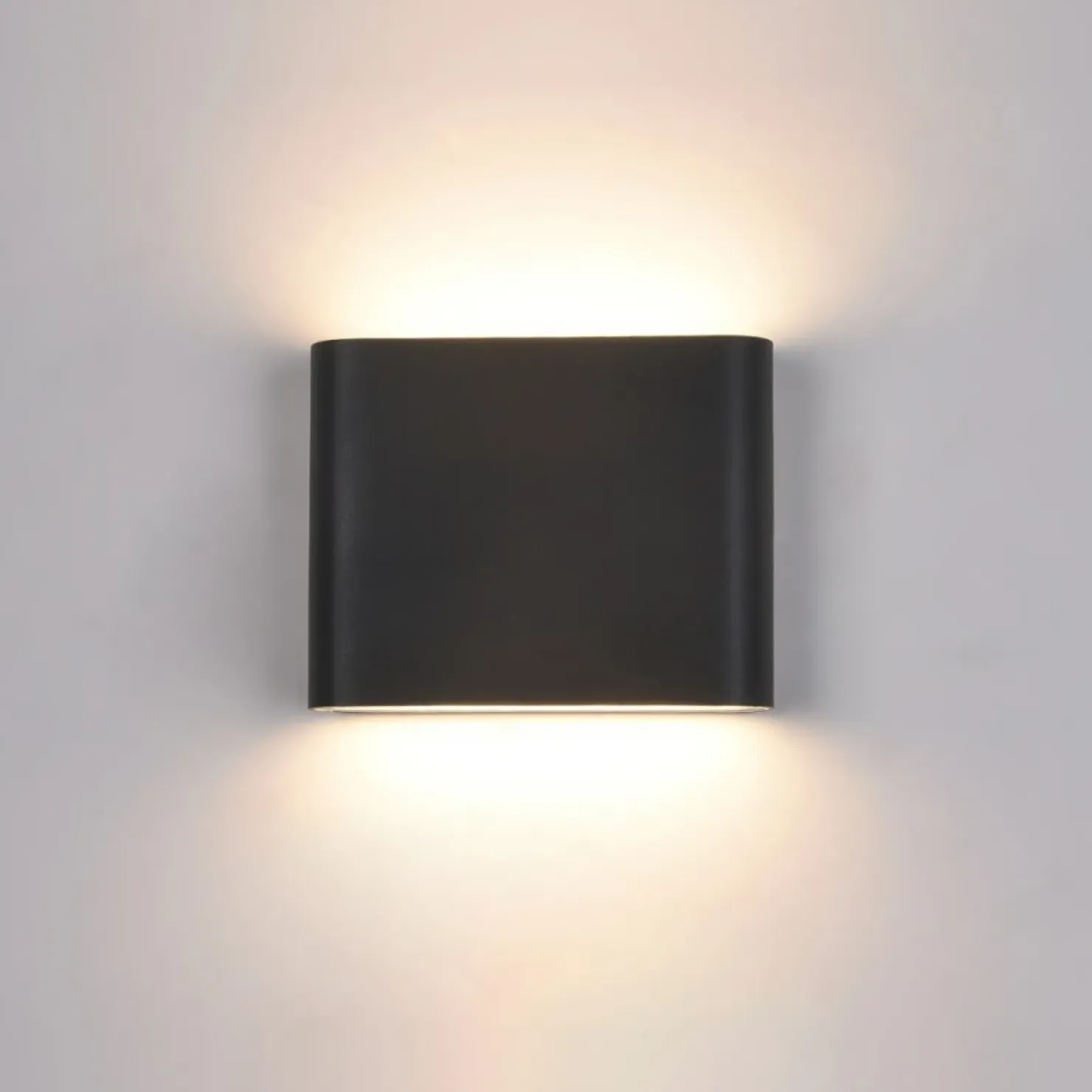 Płaska, czarna lampa elewacyjna LED PL-206B ROMANO | Kaja Oświetlenie*Sklep Kaja Shop