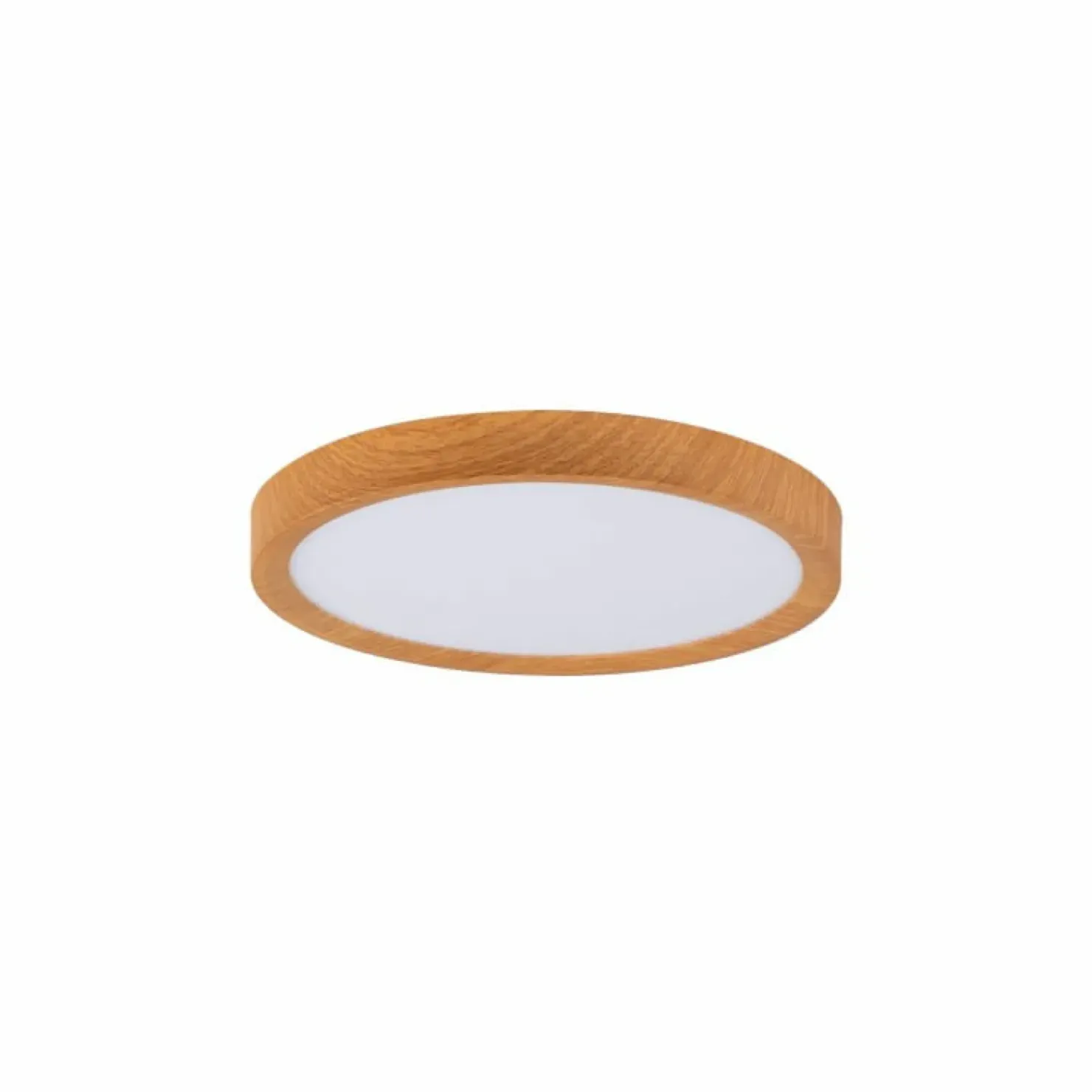 Płaska, drewniana lampa LED, koło 30cm ABR-PLO-OCED-24W MAZE | Kaja*Sklep Kaja Sale