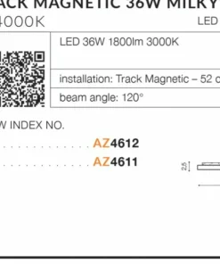 Płaska głowica LED do szyny magnetycznej 1-fazowej AZ4611 SAGA | Kaja*Sklep Kaja Hot