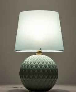 Pastelowa, zielona lampka z miętowym abażurem TK 5903 SANTANA | Kaja*Sklep Kaja Sale
