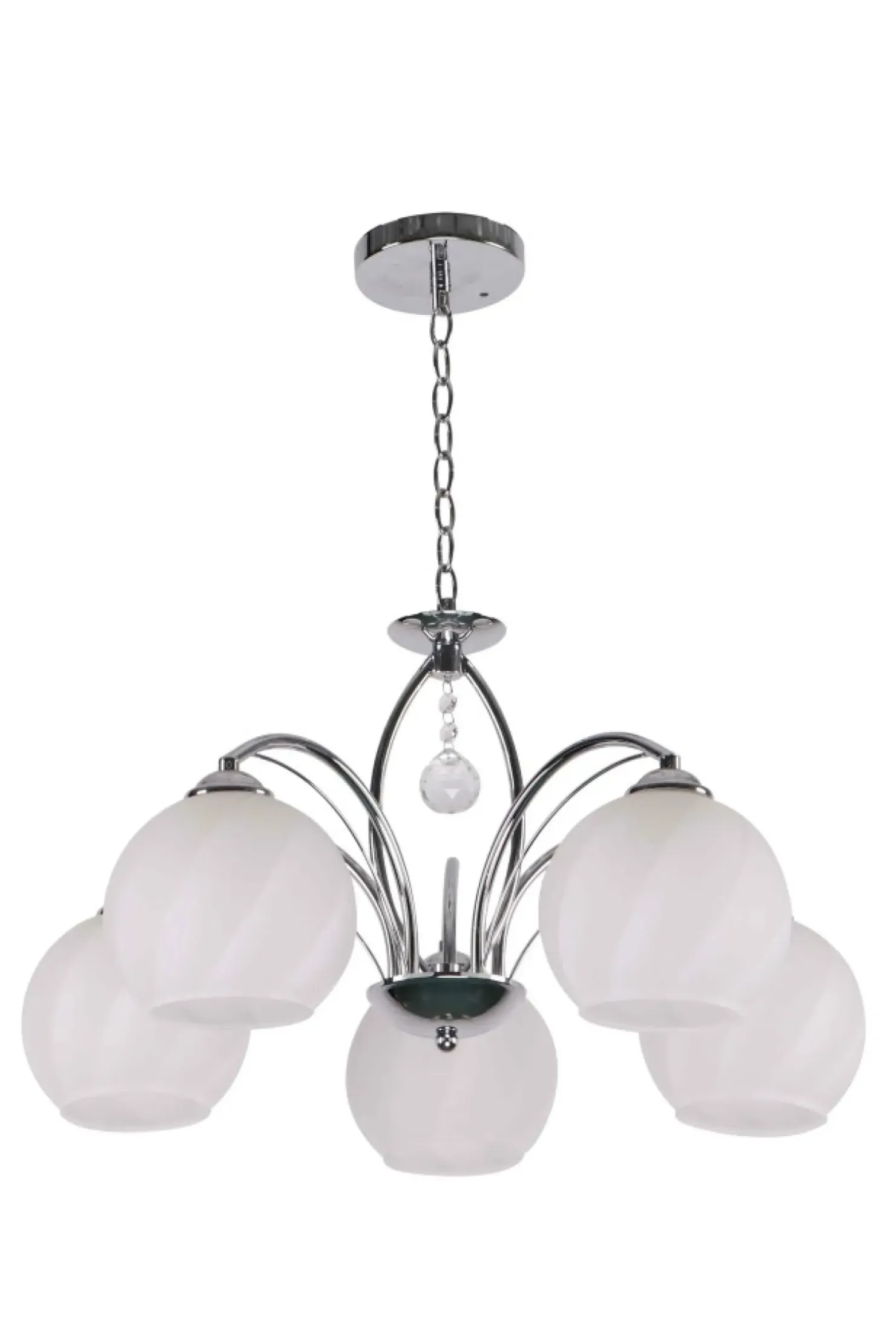 Outlet Sklep Kaja Pięcioramienny, elegancki żyrandol do salonu 35-79237 z serii ALYSON chromowy