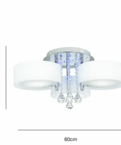 Store Sklep Kaja Piękna lampa sufitowa z funkcją sleep DRS8006/3 8C | Kaja Oświetlenie chrom