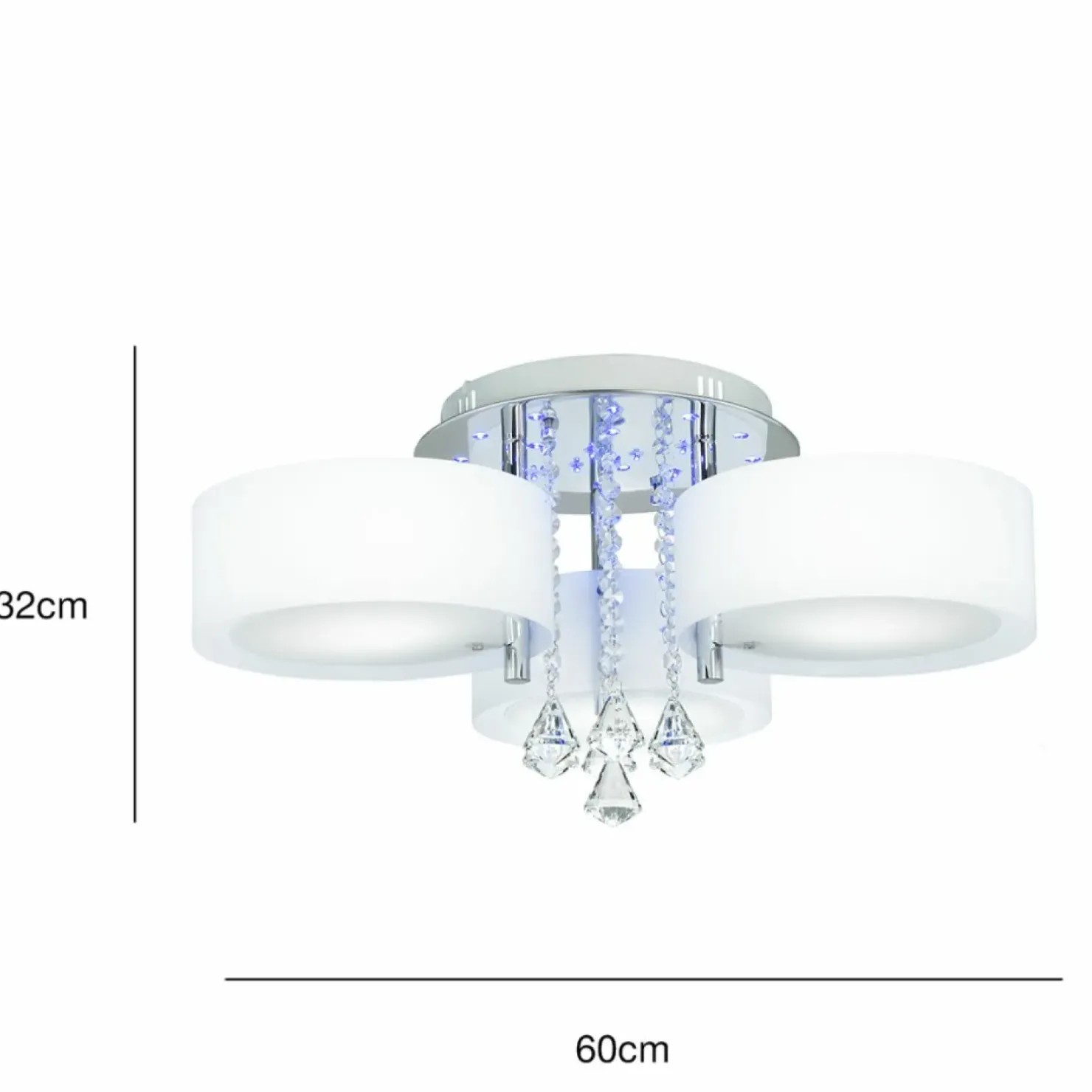Store Sklep Kaja Piękna lampa sufitowa z funkcją sleep DRS8006/3 8C | Kaja Oświetlenie chrom
