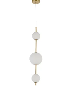 Flash Sale Sklep Kaja Pionowa, złota lampa wisząca, zmienna barwa LP-002/3V DORADO | Kaja