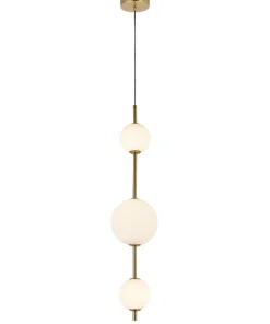 Flash Sale Sklep Kaja Pionowa, złota lampa wisząca, zmienna barwa LP-002/3V DORADO | Kaja