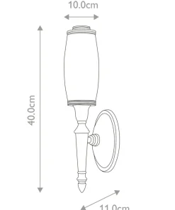 Pionowy kinkiet ścienny, chrom BATH-DRYDEN5-PC z serii DRYDEN*Sklep Kaja Clearance