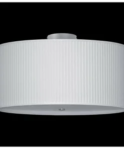 Plafon ⌀80cm z prążkowanym, białym abażurem 67542 NODO | Kaja*Sklep Kaja Flash Sale