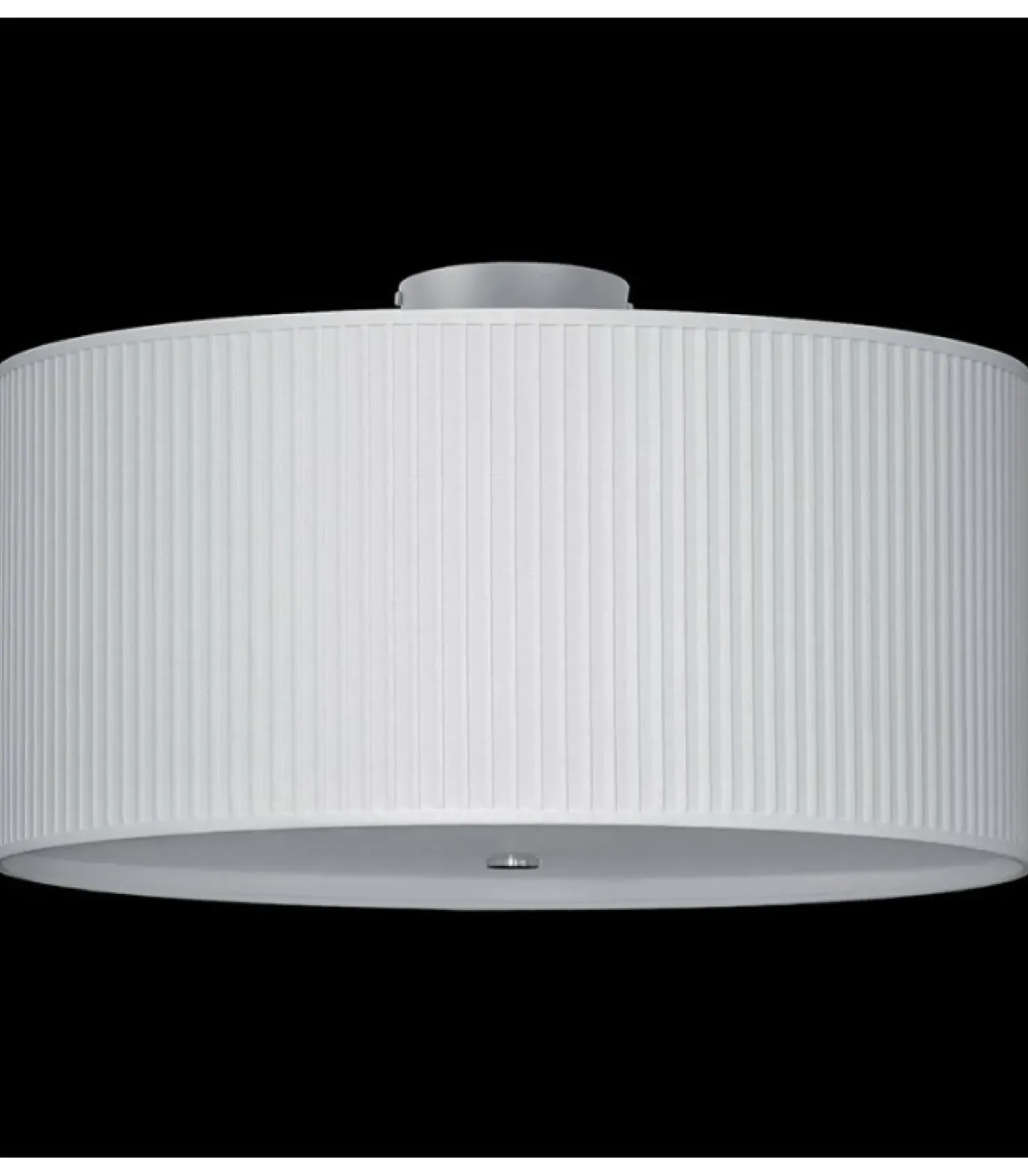 Plafon ⌀80cm z prążkowanym, białym abażurem 67542 NODO | Kaja*Sklep Kaja Flash Sale