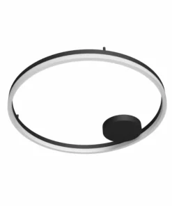 Plafon, czarne koło LED do salonu ⌀120cm z pilotem AZ5345 HALO | Kaja*Sklep Kaja Online