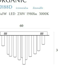 Plafon LED Ø60cm ze ściemniaczem MX C0188D ORGANIC PL | Kaja*Sklep Kaja Outlet