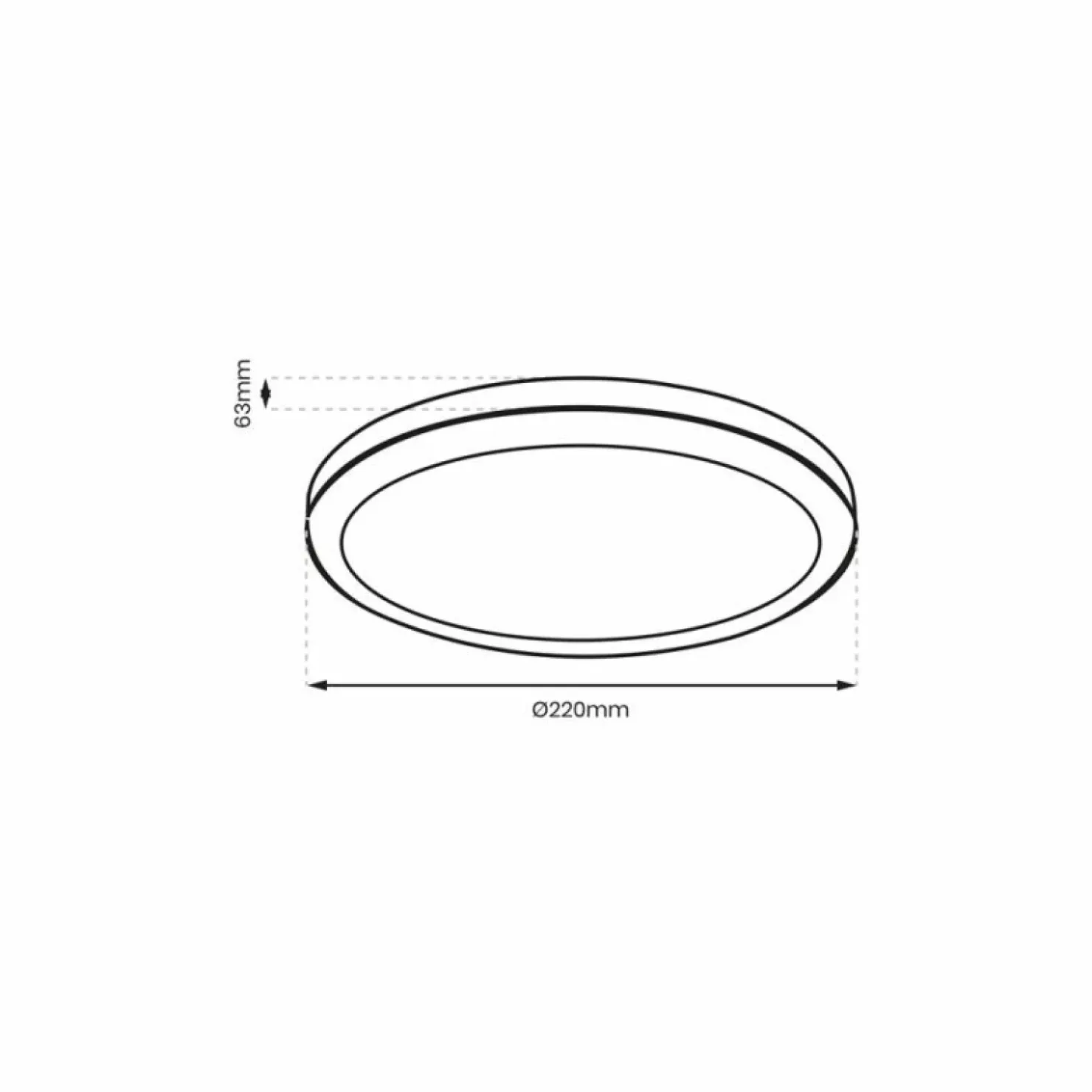 Plafon LED do łazienki, neutralne światło ⌀22cm EKP0471 VERA | Kaja*Sklep Kaja Online