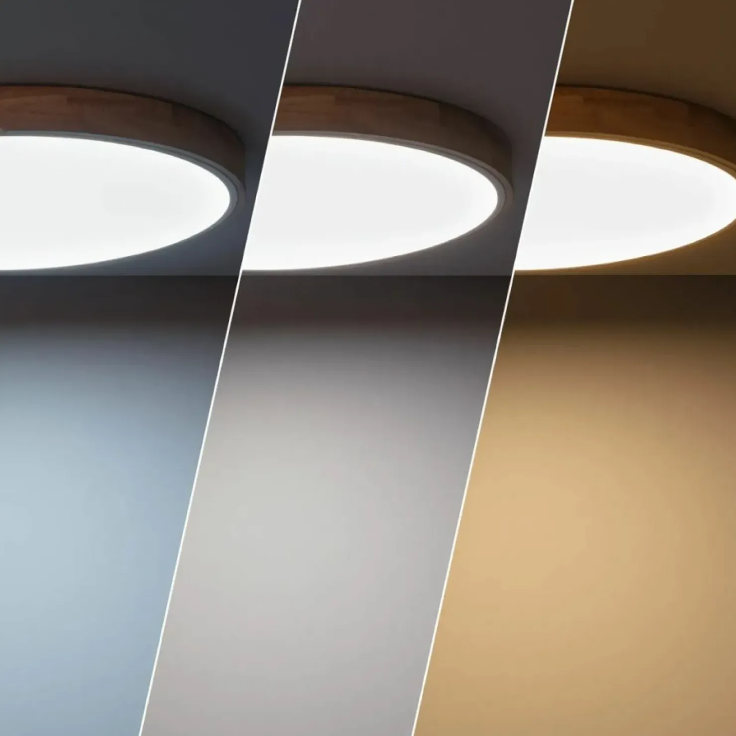 Plafon LED z dodatkiem drewna ⌀50cm ABR-PLOL-B-40W LAGIO | Kaja*Sklep Kaja Sale
