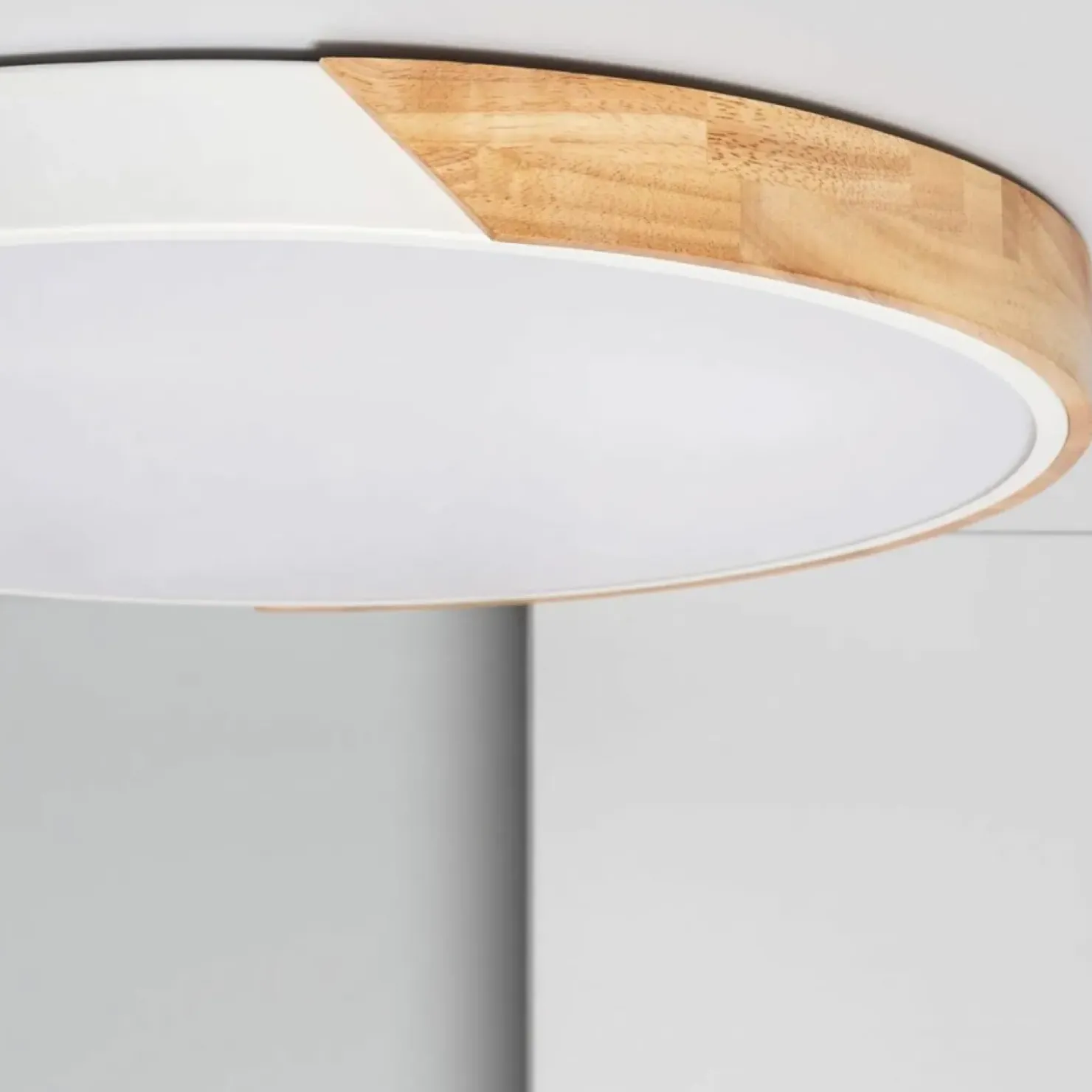 Plafon LED z dodatkiem drewna ⌀50cm ABR-PLOL-B-40W LAGIO | Kaja*Sklep Kaja Sale
