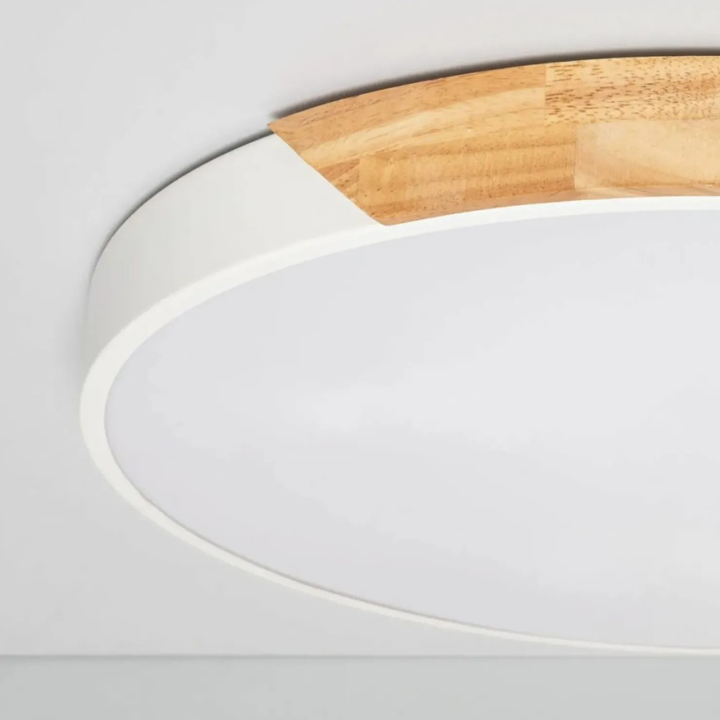 Plafon LED z dodatkiem drewna ⌀50cm ABR-PLOL-B-40W LAGIO | Kaja*Sklep Kaja Sale