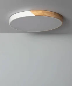 Plafon LED z dodatkiem drewna ⌀50cm ABR-PLOL-B-40W LAGIO | Kaja*Sklep Kaja Sale