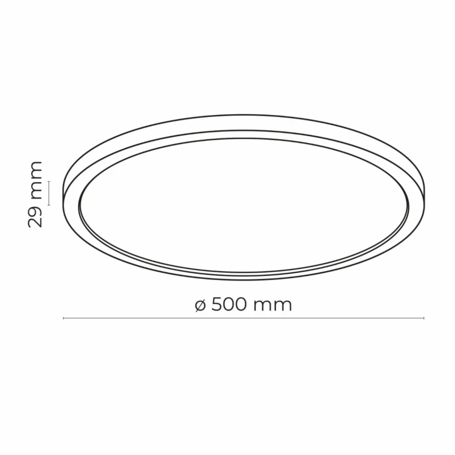 Plafon w kolorze czarno-białym, średnica 50cm IP54 TK 6905 z serii AQUA*Sklep Kaja Online