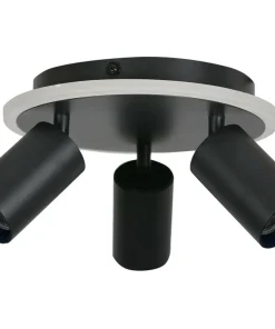 Plafon z ledem i trzema reflektorami LP-0612/3C ROUND BK PARMA | Kaja*Sklep Kaja Best Sale