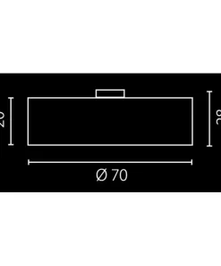 Plafon z metalicznym abażurem ⌀70cm 67552 NODO | Kaja Oświetlenie*Sklep Kaja Clearance