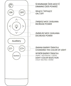 Plafon ze zintegrowanym LED-em, do sypialni ML6174 z serii BOB | Kaja Oświetleni*Sklep Kaja Best