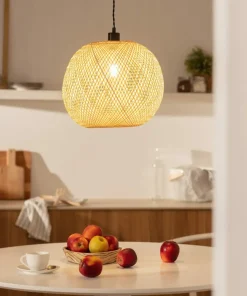 Outlet Sklep Kaja Pleciona lampa do pokoju dziecięcego ABR-NLW28-BH-E27 BOHO | Kaja brązowy