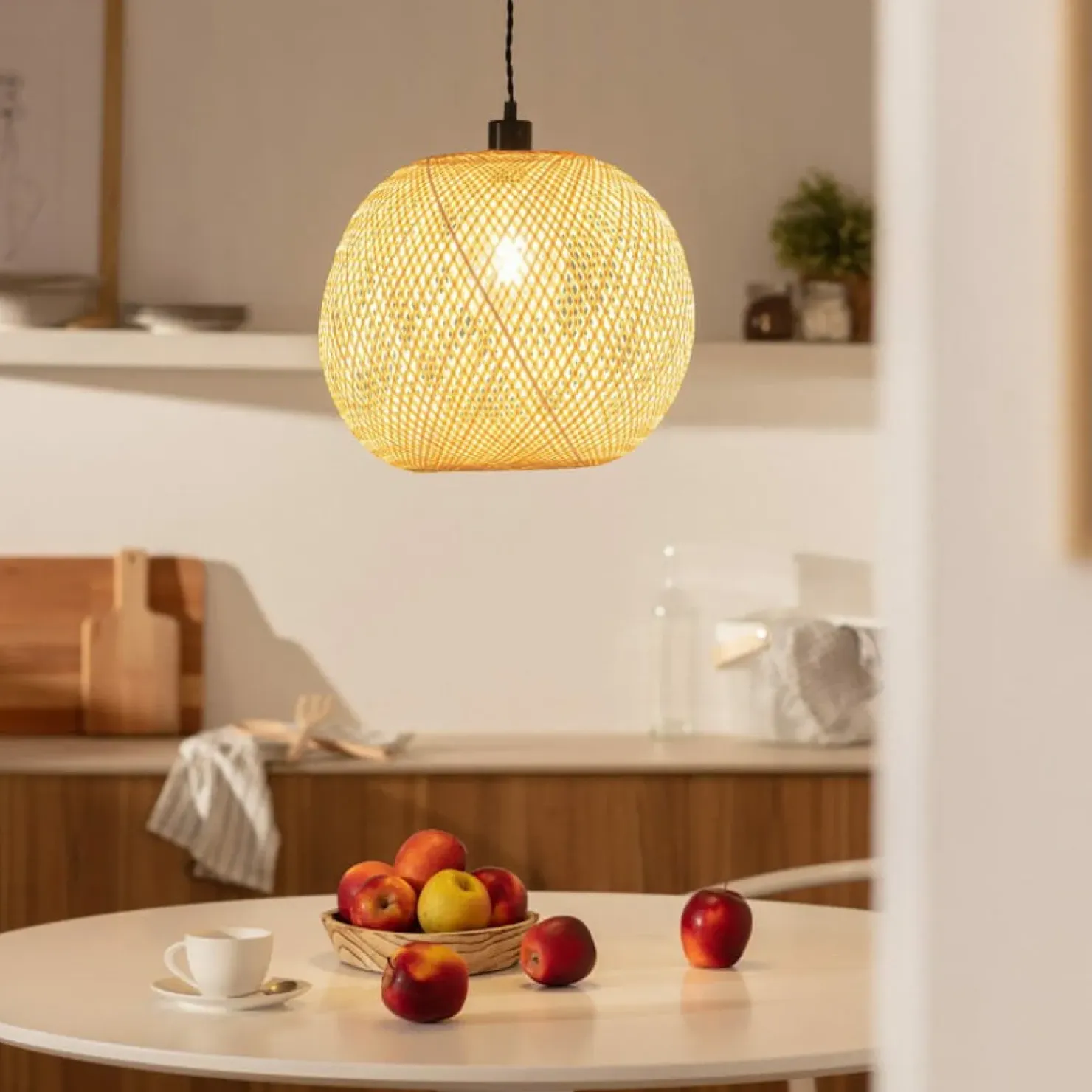 Outlet Sklep Kaja Pleciona lampa do pokoju dziecięcego ABR-NLW28-BH-E27 BOHO | Kaja brązowy