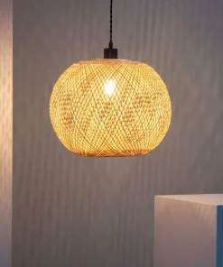 Outlet Sklep Kaja Pleciona lampa do pokoju dziecięcego ABR-NLW28-BH-E27 BOHO | Kaja brązowy