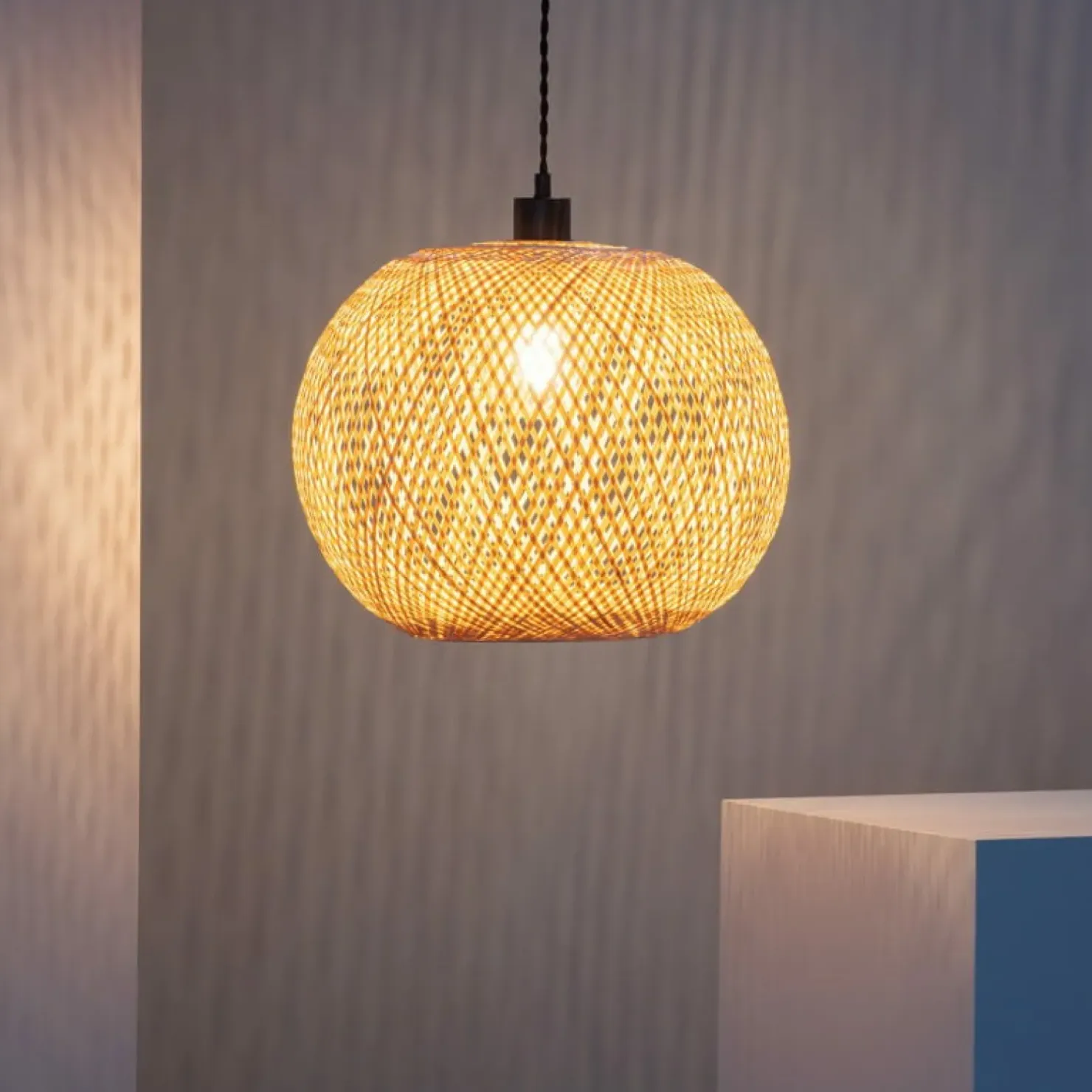 Outlet Sklep Kaja Pleciona lampa do pokoju dziecięcego ABR-NLW28-BH-E27 BOHO | Kaja brązowy