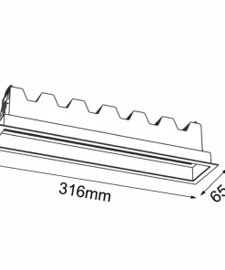 Podtynkowa listwa ze światłem LED 20W 3000K ANT 3050 A-GLARE | Kaja*Sklep Kaja Clearance
