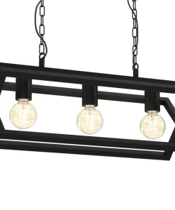 Best Sklep Kaja Podłużna, czarna lampa wisząca na trzy żarówki MLP8563 z serii ARNOLD | Kaja Ośw