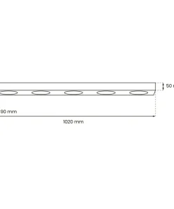 New Sklep Kaja Podłużna lampa sufitowa, czarna listwa MLP8833 z serii ALEXANDER | Kaja Oświetle