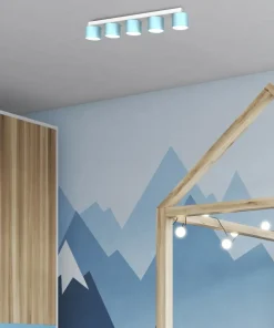 Shop Sklep Kaja Podłużna lampa sufitowa, pięć punktów świetlnych MLP7552 z serii DIXIE | Kaja Oś