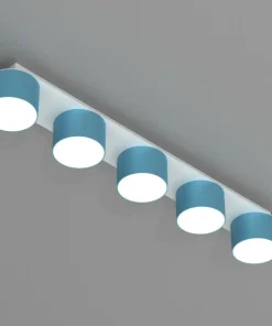 Shop Sklep Kaja Podłużna lampa sufitowa, pięć punktów świetlnych MLP7552 z serii DIXIE | Kaja Oś