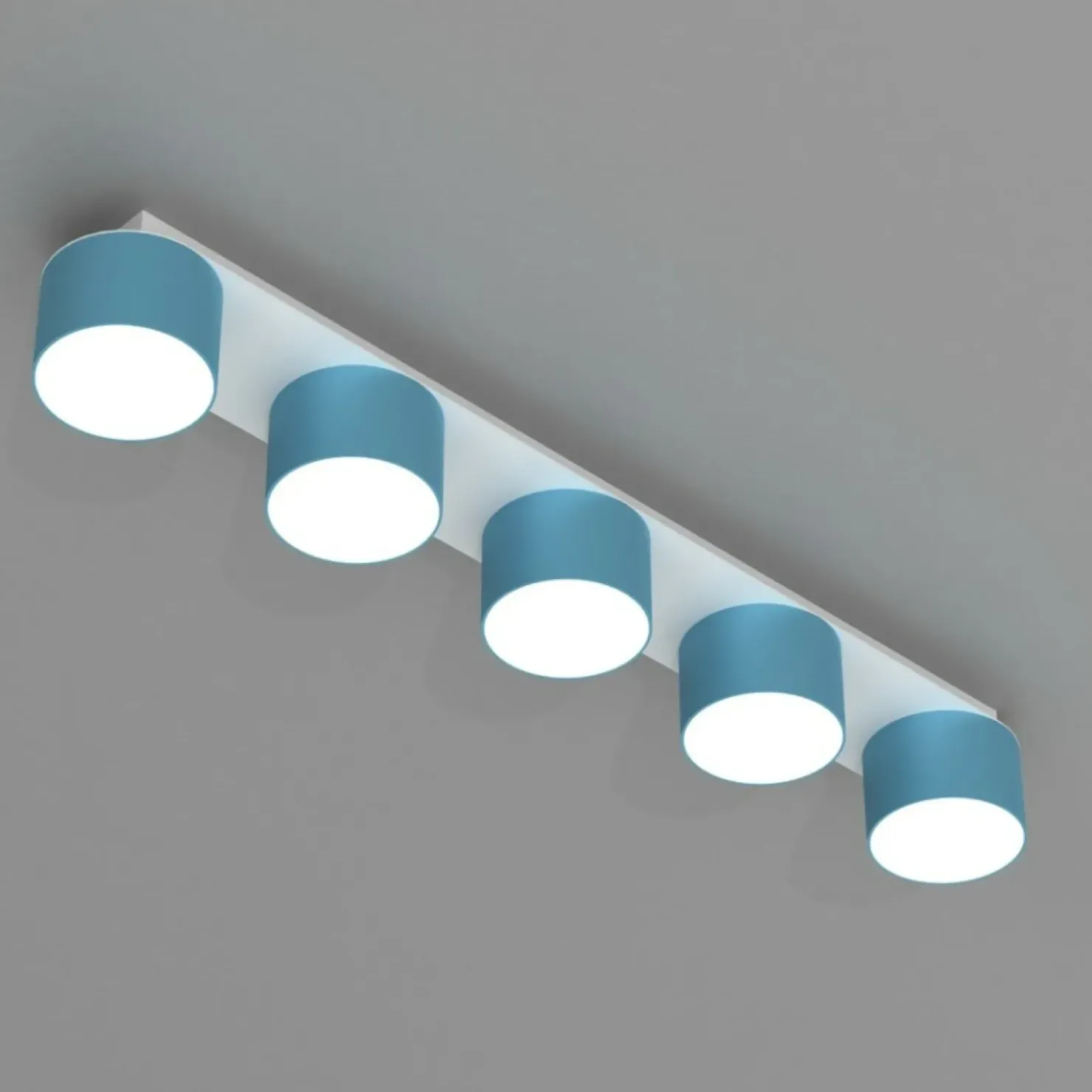 Shop Sklep Kaja Podłużna lampa sufitowa, pięć punktów świetlnych MLP7552 z serii DIXIE | Kaja Oś
