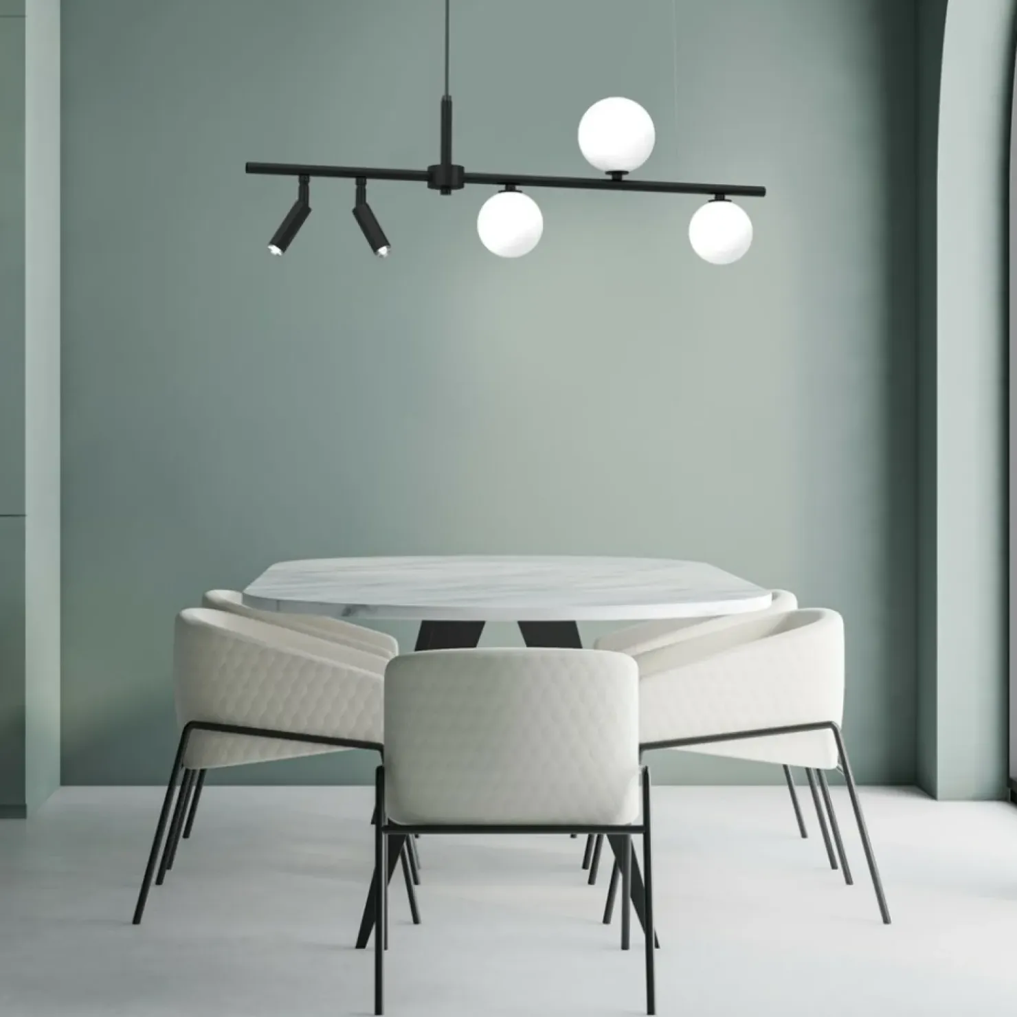 Flash Sale Sklep Kaja Podłużna, modernistyczna lampa wisząca MLP8408 z serii SIRIO | Kaja Oświetlenie