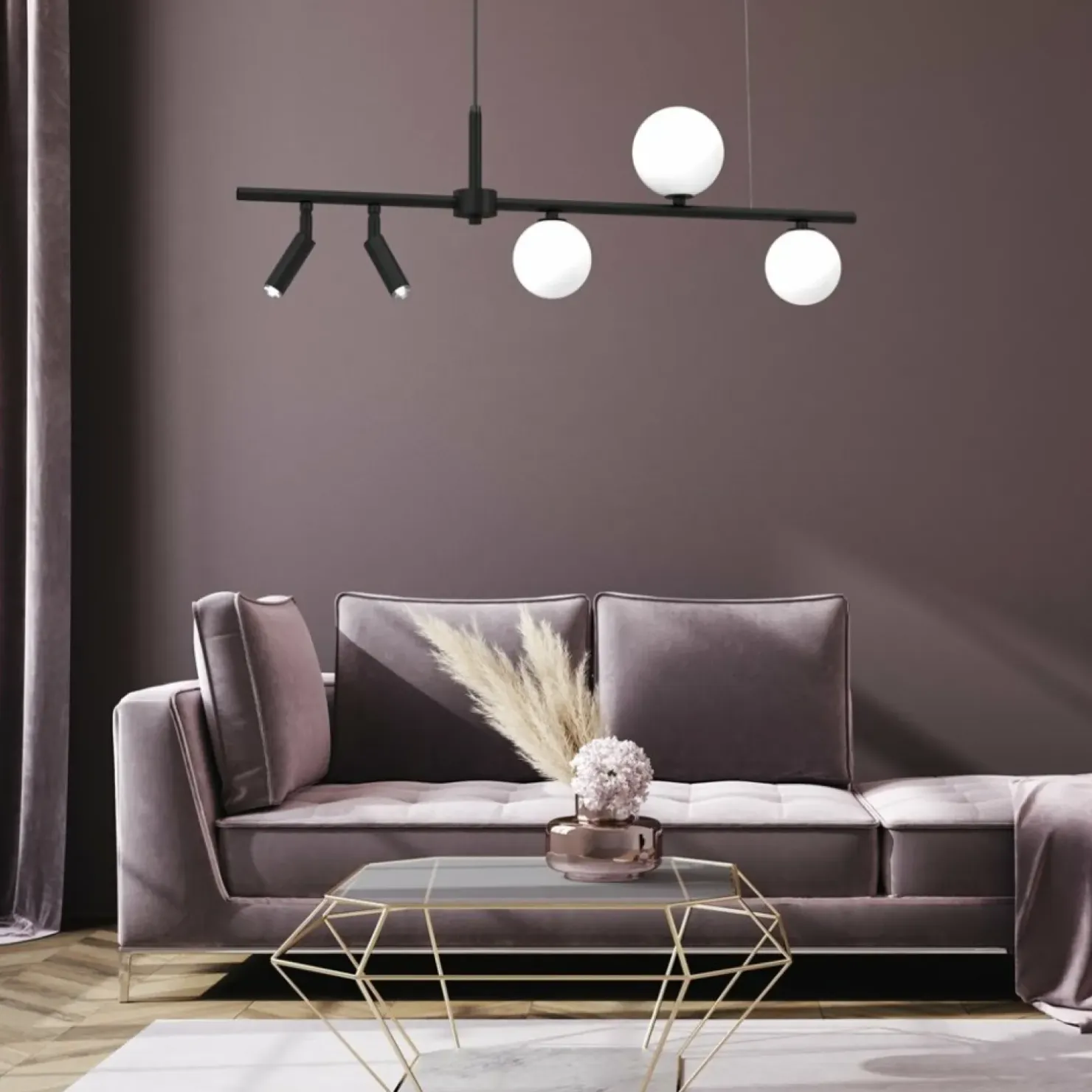 Flash Sale Sklep Kaja Podłużna, modernistyczna lampa wisząca MLP8408 z serii SIRIO | Kaja Oświetlenie
