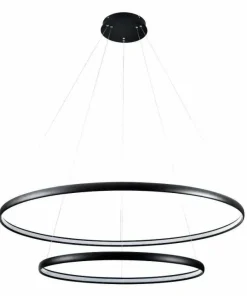 New Sklep Kaja Podwójna czarna lampa LED PL210503-800+1200-BK CARLO | Kaja