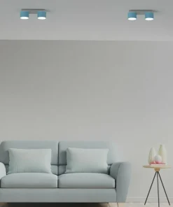Discount Sklep Kaja Podwójna lampa sufitowa, niebiesko-biała MLP7549 z serii DIXIE | Kaja Oświetleni