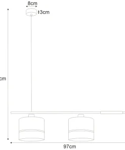 Podwójna lampa wisząca, idealna nad stół K-4366 | Kaja Oświetlenie*Sklep Kaja Best