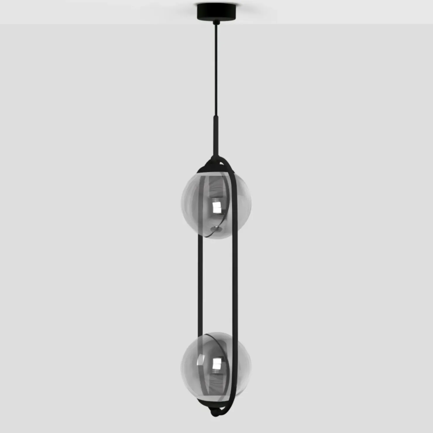 Shop Sklep Kaja Podwójna lampa wisząca z grafitowymi kloszami K-5111 z serii DAVOS