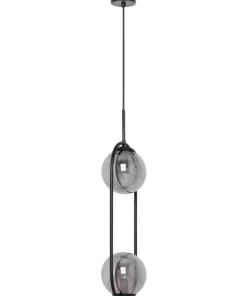 Shop Sklep Kaja Podwójna lampa wisząca z grafitowymi kloszami K-5111 z serii DAVOS