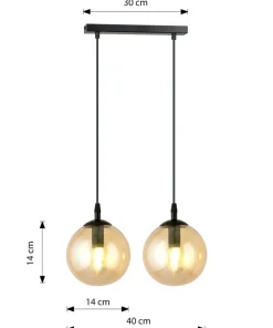 Best Sale Sklep Kaja Podwójna lampa wisząca z kulistymi kloszami 713/2 | Kaja Oświetlenie