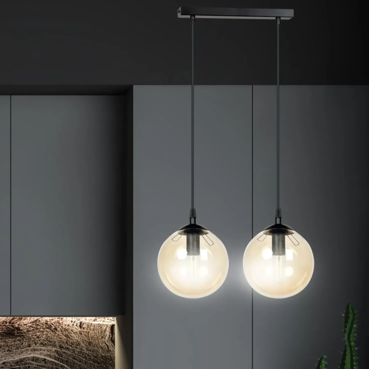 Best Sale Sklep Kaja Podwójna lampa wisząca z kulistymi kloszami 713/2 | Kaja Oświetlenie
