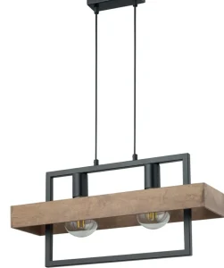 Outlet Sklep Kaja Podwójna, rustykalna lampa wisząca do kuchni SIG 32216 z serii ROBIN