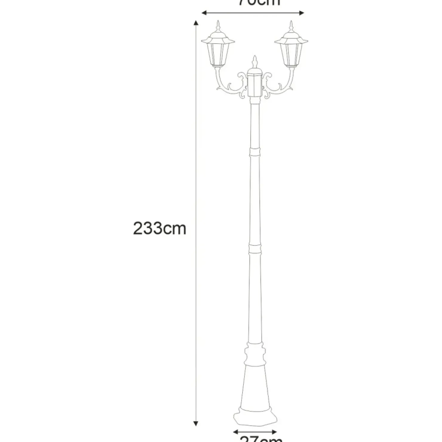 Podwójna zewnętrzna lampa K-7064A2/2 CZ/ZŁ STANDARD | Kaja Oświetlenie*Sklep Kaja Cheap