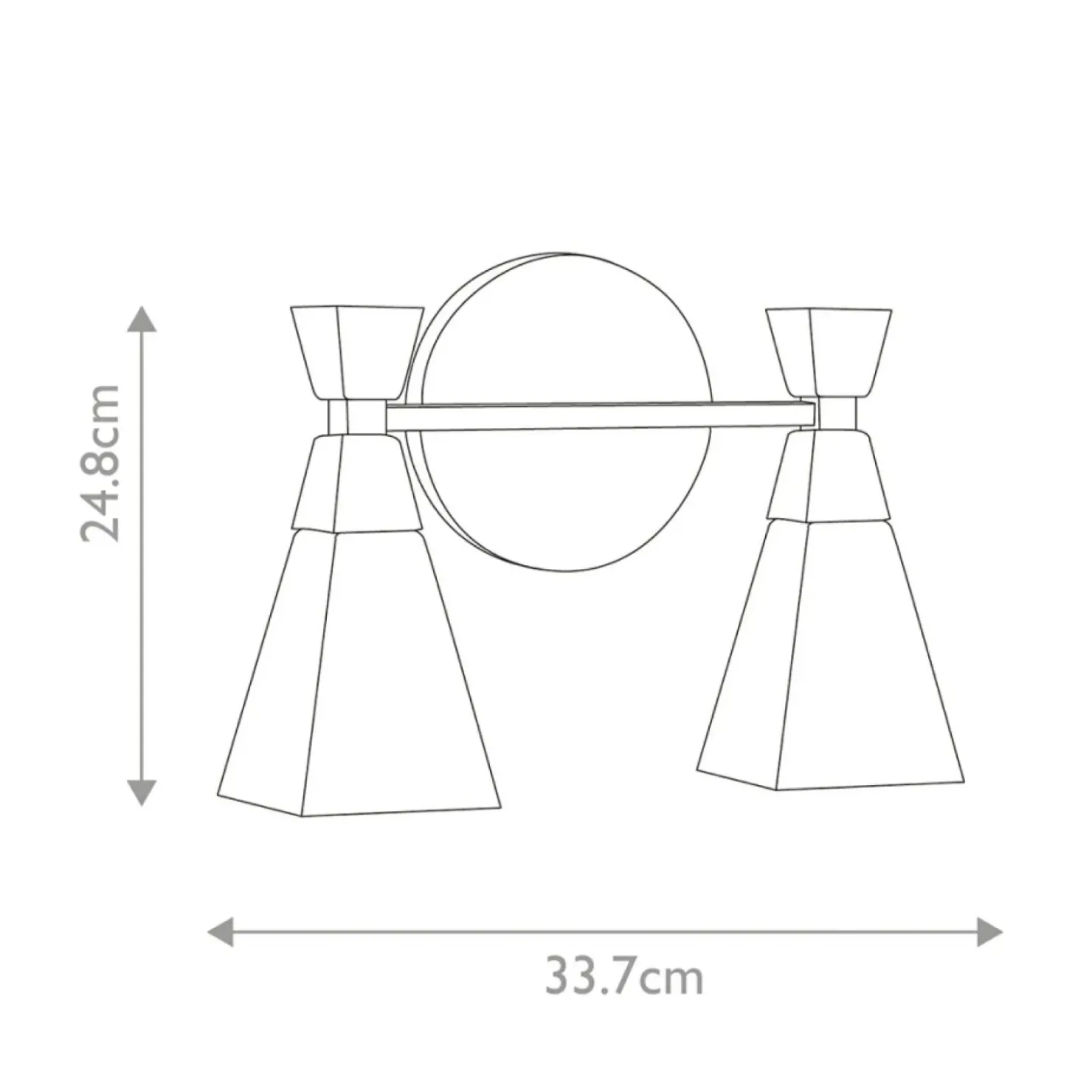 Podwójny kinkiet ścienny, czarny BOWTIE-2-MB z serii BOWTIE*Sklep Kaja Online