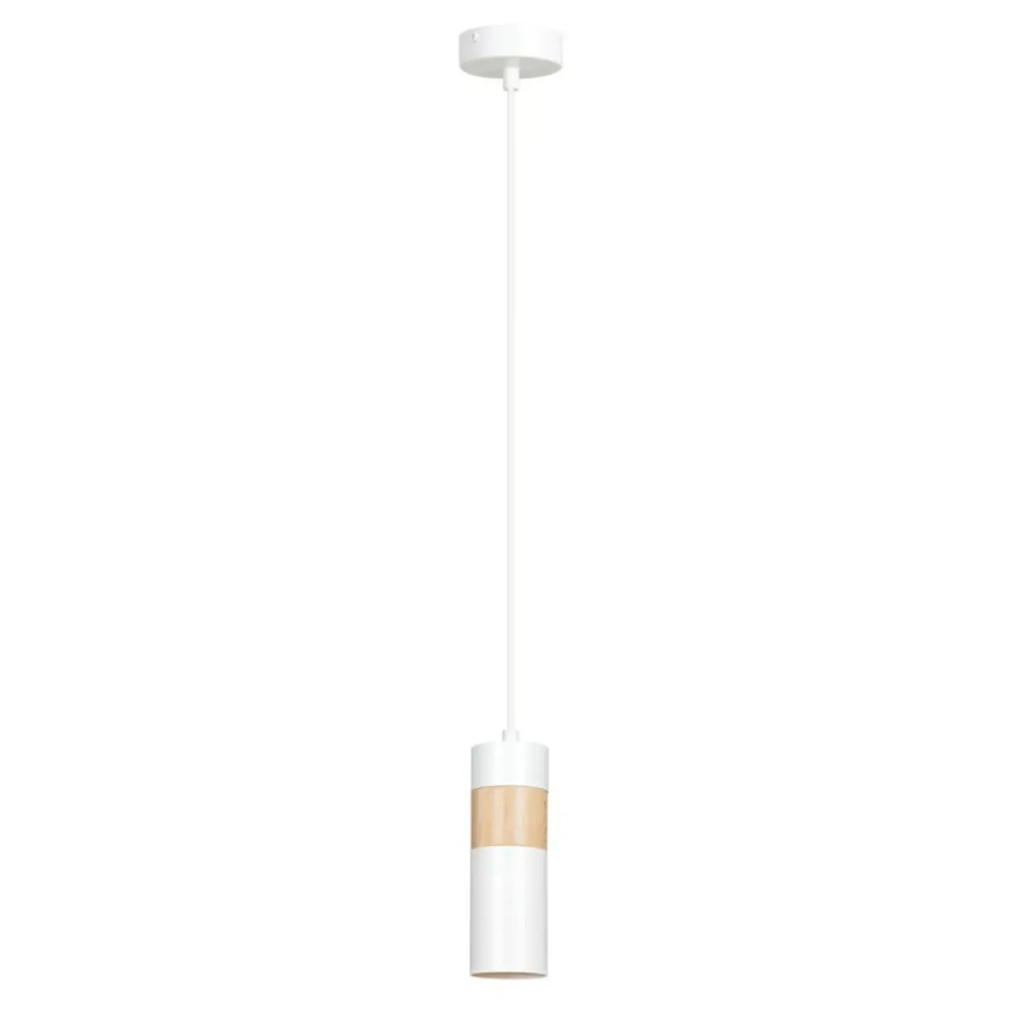 Cheap Sklep Kaja Pojedyncza biała lampa wisząca z drewnem 733/1 z serii AKA